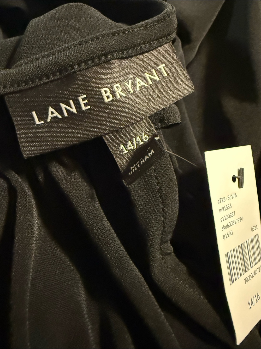 NWT Lane Bryant Black Knit Tie Neck Halter Maxi Dress Women’s Plus Sz 14/16 - Picture 6 of 8